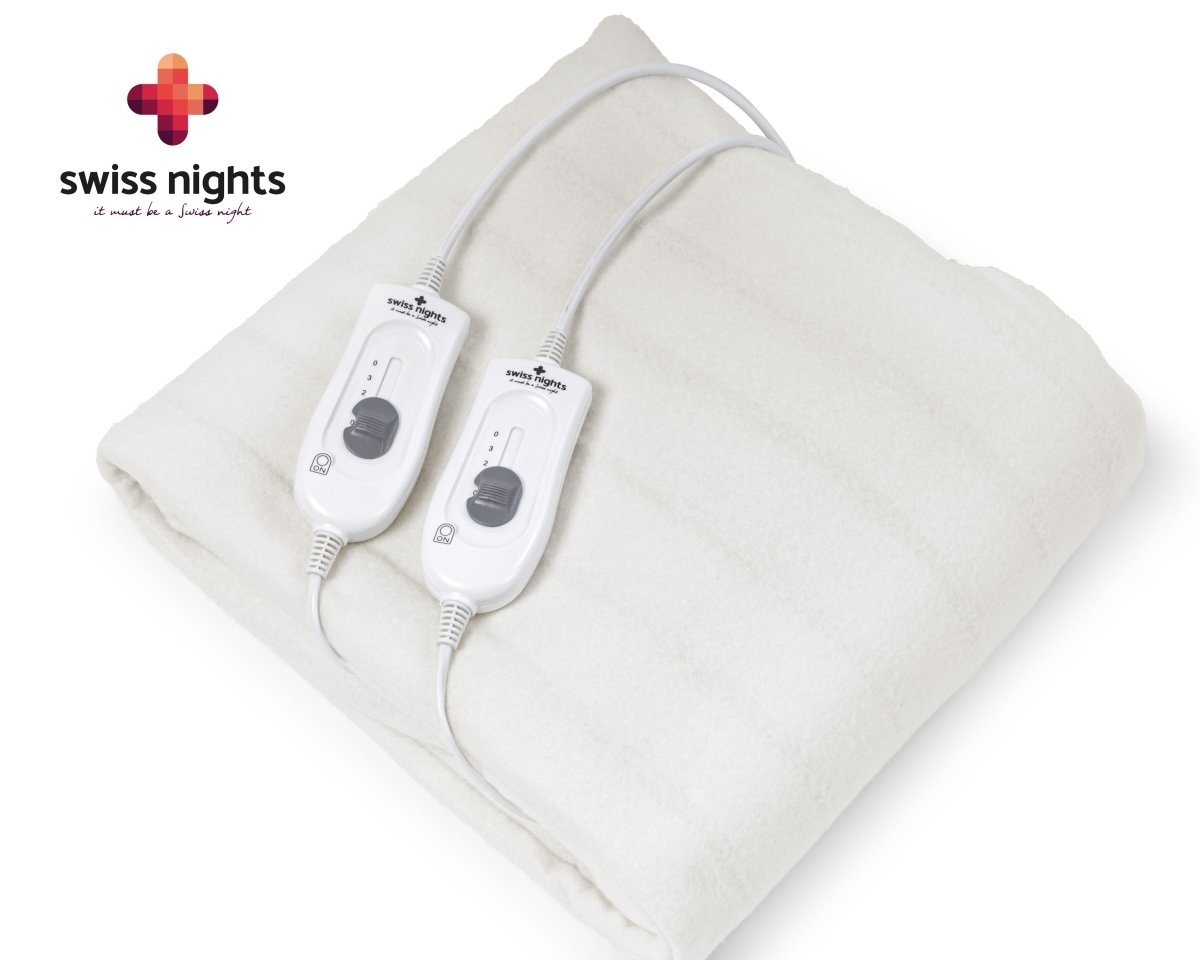 Electric Heated Underblanket With Overheat Protection 90W | White | Junior / Cot Bed - 140cm (W) x 150cm (L) - The Bedding & Blankets Store