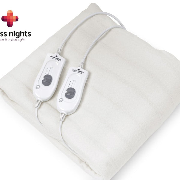 Electric Heated Underblanket With Overheat Protection 90W | White | Junior / Cot Bed - 140cm (W) x 150cm (L) - The Bedding & Blankets Store