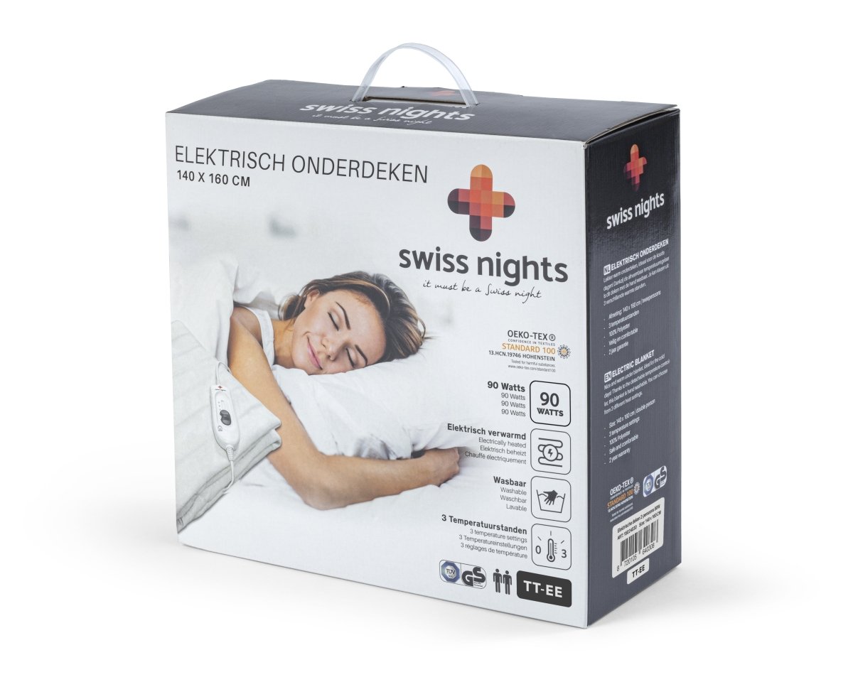 Electric Heated Underblanket With Overheat Protection 90W | White | Junior / Cot Bed - 140cm (W) x 150cm (L) - The Bedding & Blankets Store