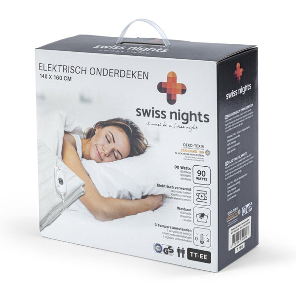 Electric Heated Underblanket With Overheat Protection 90W | White | Junior / Cot Bed - 140cm (W) x 150cm (L) - The Bedding & Blankets Store