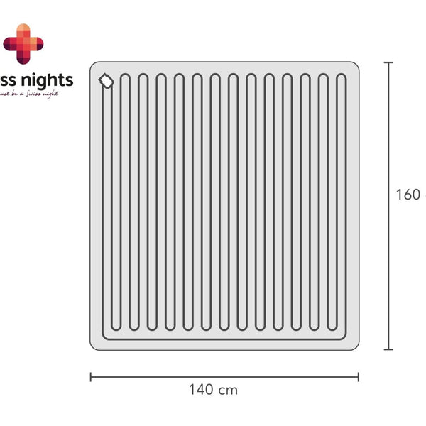 Electric Heated Underblanket With Overheat Protection 90W | White | Junior / Cot Bed - 140cm (W) x 150cm (L) - The Bedding & Blankets Store