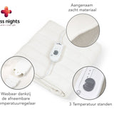 Electric Heated Underblanket With Overheat Protection 90W | White | Junior / Cot Bed - 140cm (W) x 150cm (L) - The Bedding & Blankets Store