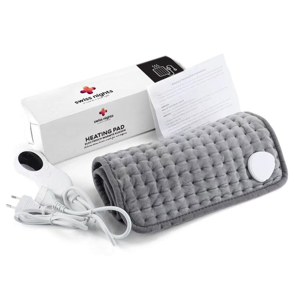 Warmth & Comfort Heated Pad | Grey | 60cm x 30cm - The Bedding & Blankets Store