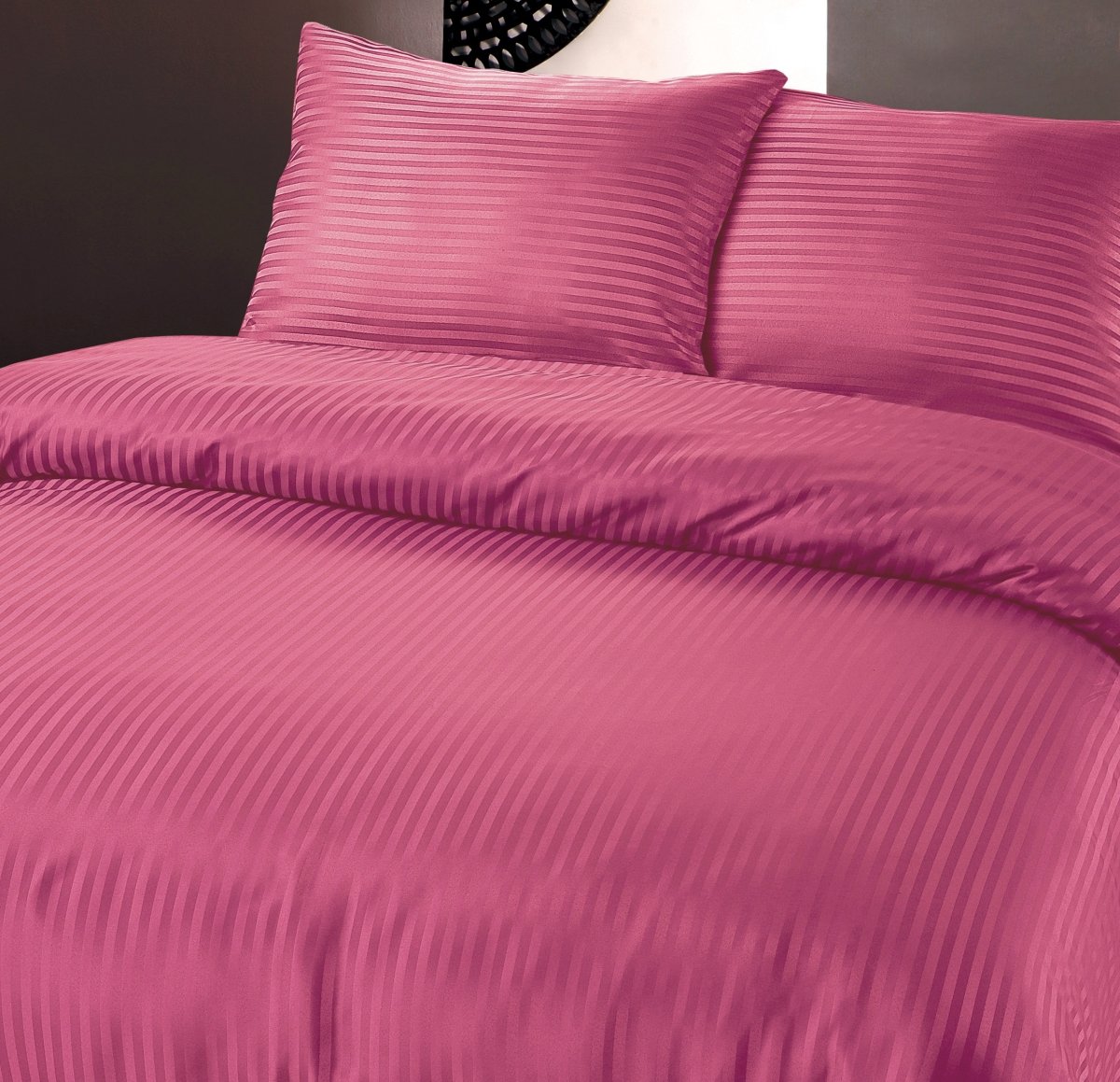 Premium Microfibre Percale Duvet Cover Set Dallas | Bright Pink | Single - 140cm (W) x 220cm (L) - The Bedding & Blankets Store
