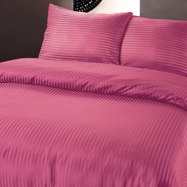 Premium Microfibre Percale Duvet Cover Set Dallas | Bright Pink | Single - 140cm (W) x 220cm (L) - The Bedding & Blankets Store