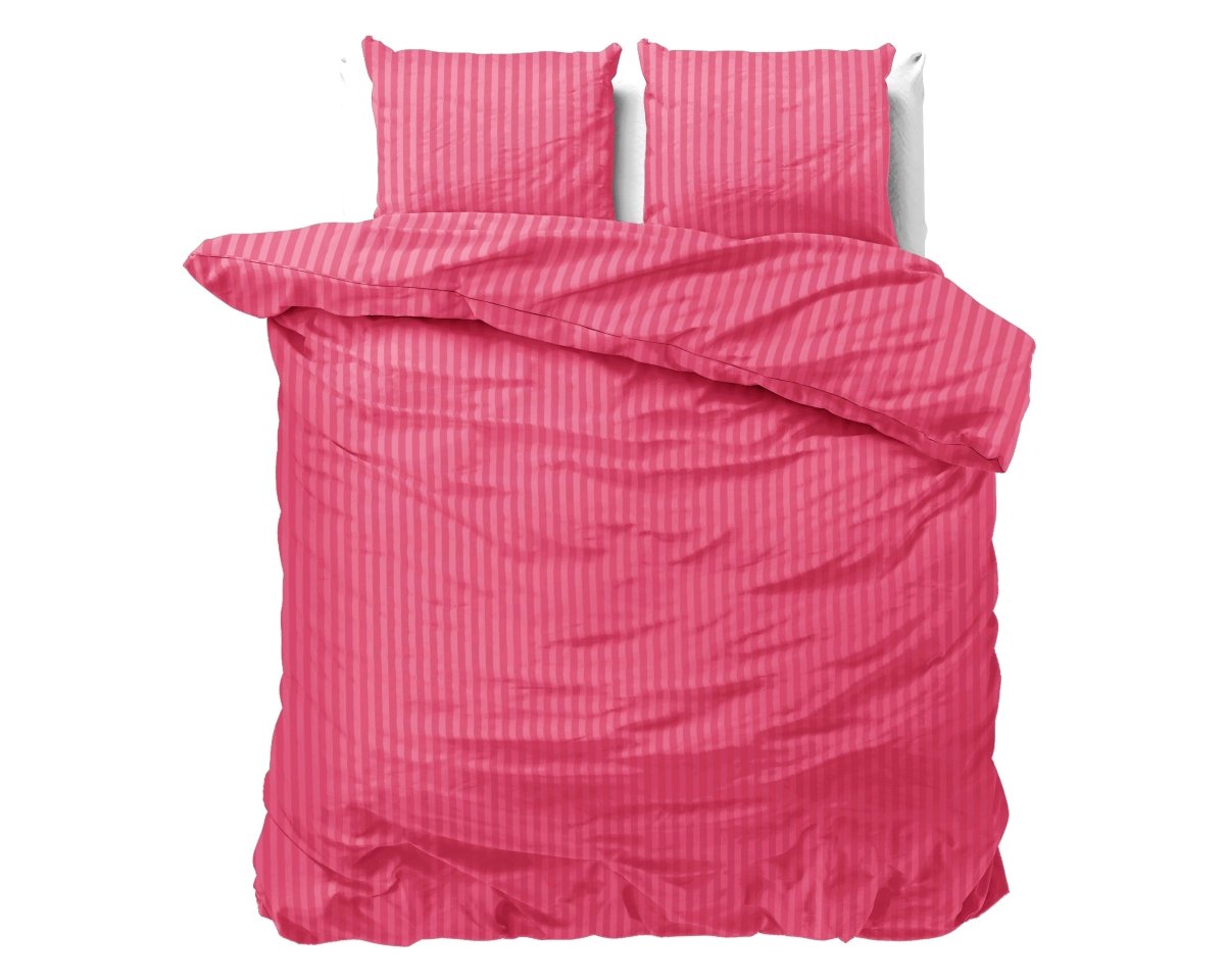 Premium Microfibre Percale Duvet Cover Set Dallas | Bright Pink | Single - 140cm (W) x 220cm (L) - The Bedding & Blankets Store