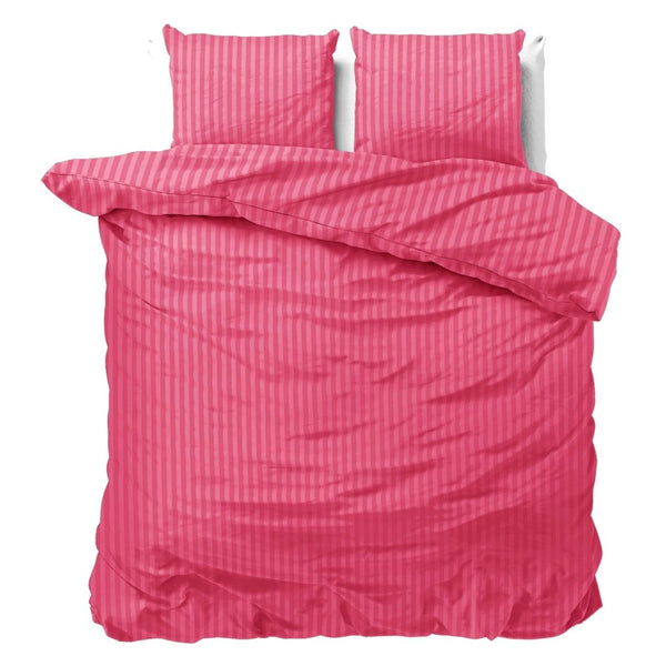 Premium Microfibre Percale Duvet Cover Set Dallas | Bright Pink | Single - 140cm (W) x 220cm (L) - The Bedding & Blankets Store