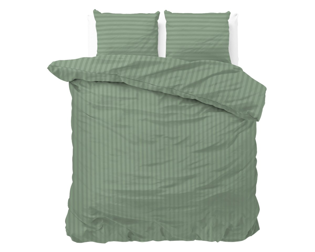 Premium Microfibre Percale Duvet Cover Set Dallas | Green | Single - 140cm (W) x 220cm (L) - The Bedding & Blankets Store