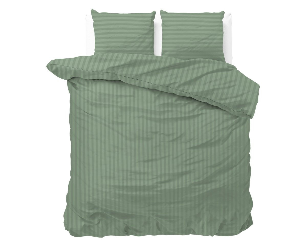 Premium Microfibre Percale Duvet Cover Set Dallas | Green | Single - 140cm (W) x 220cm (L) - The Bedding & Blankets Store