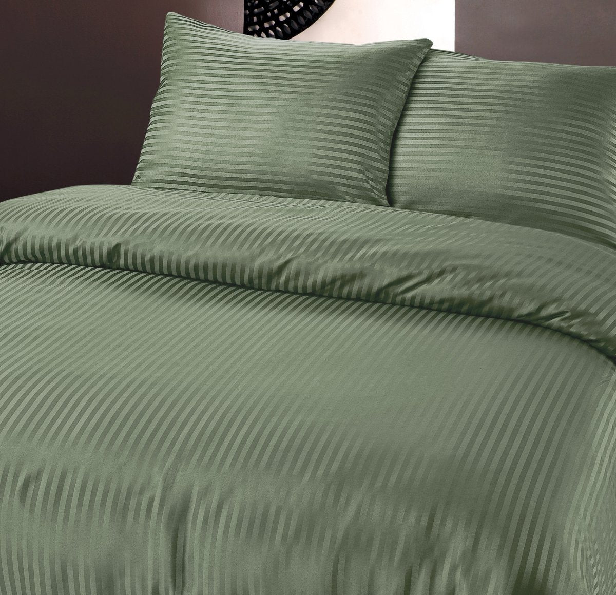 Premium Microfibre Percale Duvet Cover Set Dallas | Green | Single - 140cm (W) x 220cm (L) - The Bedding & Blankets Store