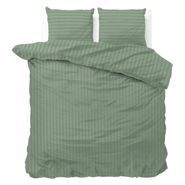 Premium Microfibre Percale Duvet Cover Set Dallas | Green | Single - 140cm (W) x 220cm (L) - The Bedding & Blankets Store