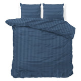 Premium Microfibre Percale Duvet Cover Set Dallas | Navy | Single - 140cm (W) x 220cm (L) - The Bedding & Blankets Store