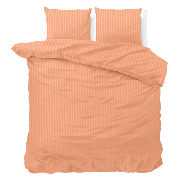 Premium Microfibre Percale Duvet Cover Set Dallas | Pastel Orange | Single - 140cm (W) x 220cm (L) - The Bedding & Blankets Store