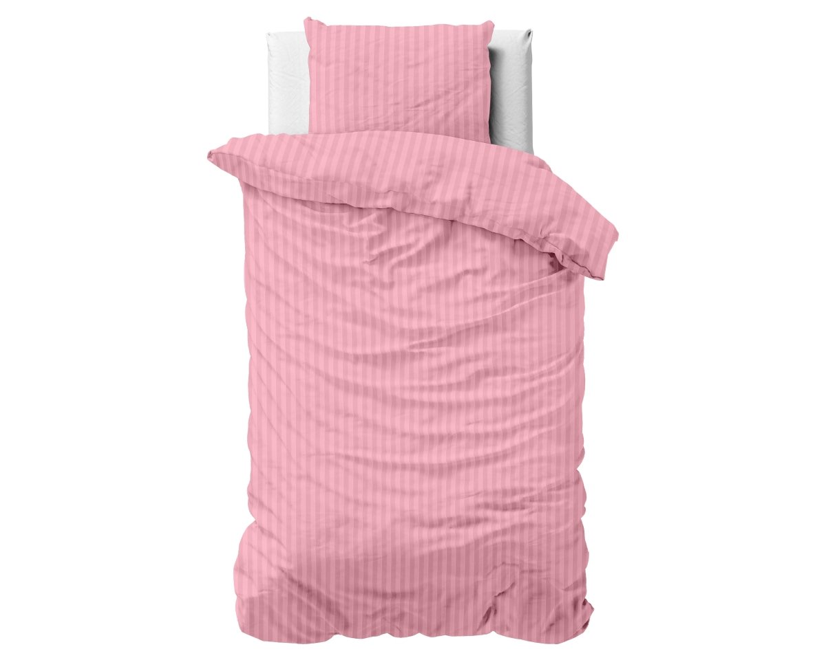 Premium Microfibre Percale Duvet Cover Set Dallas | Pink | Single - 140cm (W) x 220cm (L) - The Bedding & Blankets Store
