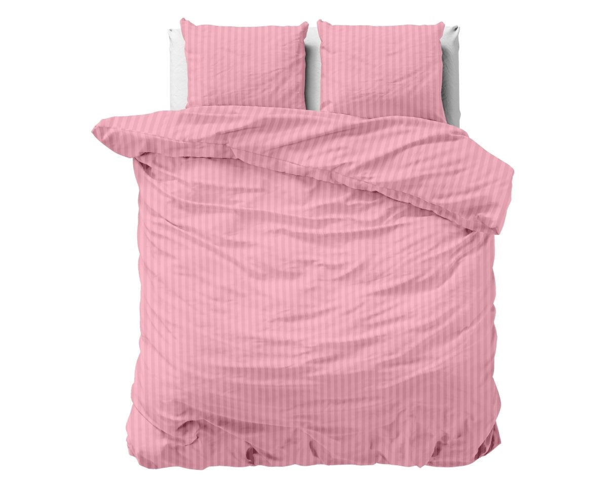 Premium Microfibre Percale Duvet Cover Set Dallas | Pink | Single - 140cm (W) x 220cm (L) - The Bedding & Blankets Store