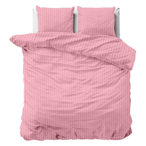 Premium Microfibre Percale Duvet Cover Set Dallas | Pink | Single - 140cm (W) x 220cm (L) - The Bedding & Blankets Store