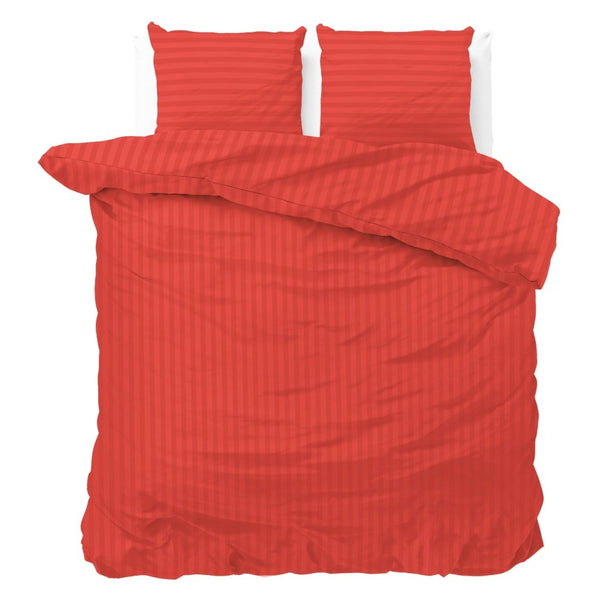 Premium Microfibre Percale Duvet Cover Set Dallas | Red | Single - 140cm (W) x 220cm (L) - The Bedding & Blankets Store