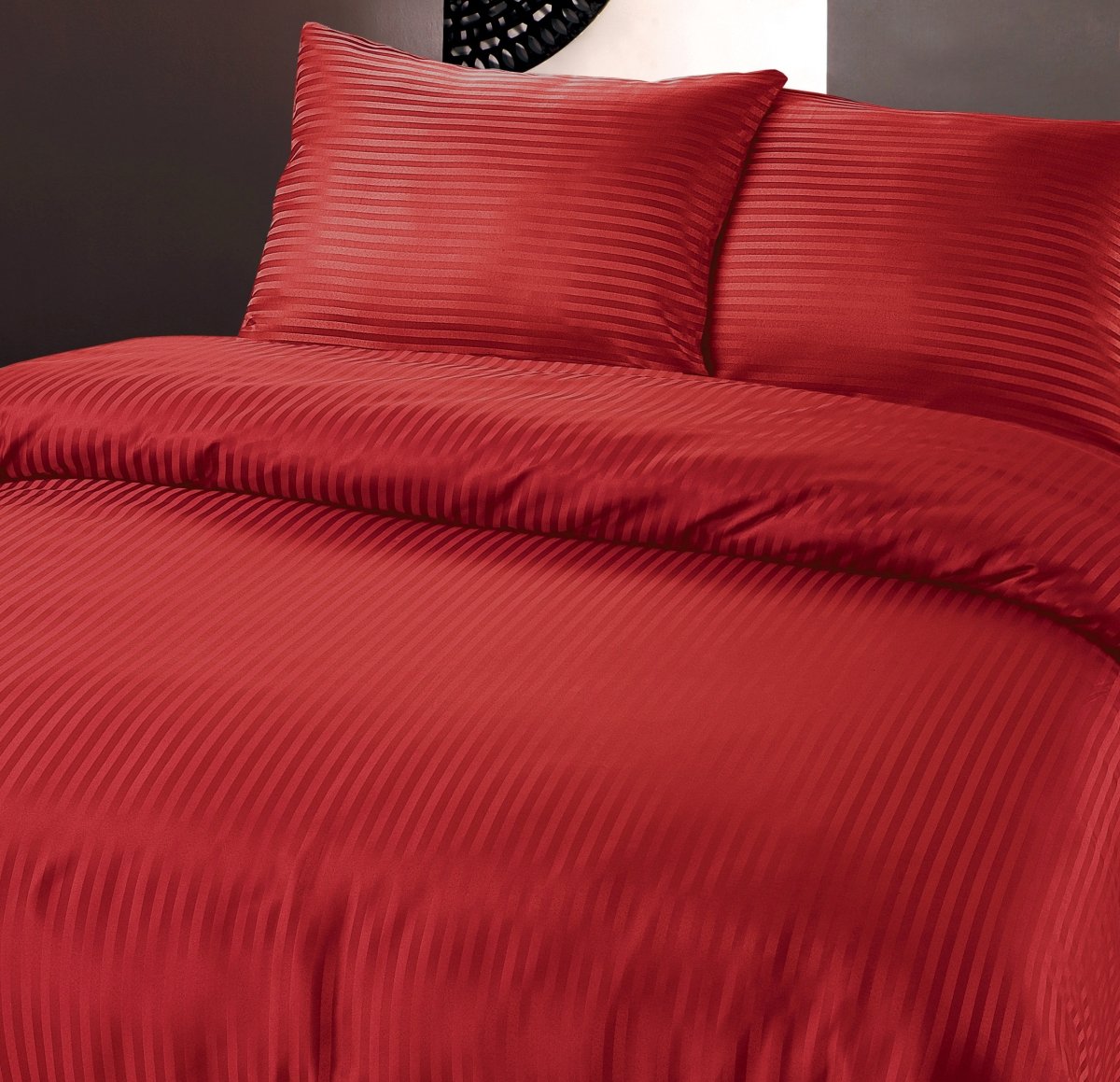 Premium Microfibre Percale Duvet Cover Set Dallas | Red | Single - 140cm (W) x 220cm (L) - The Bedding & Blankets Store
