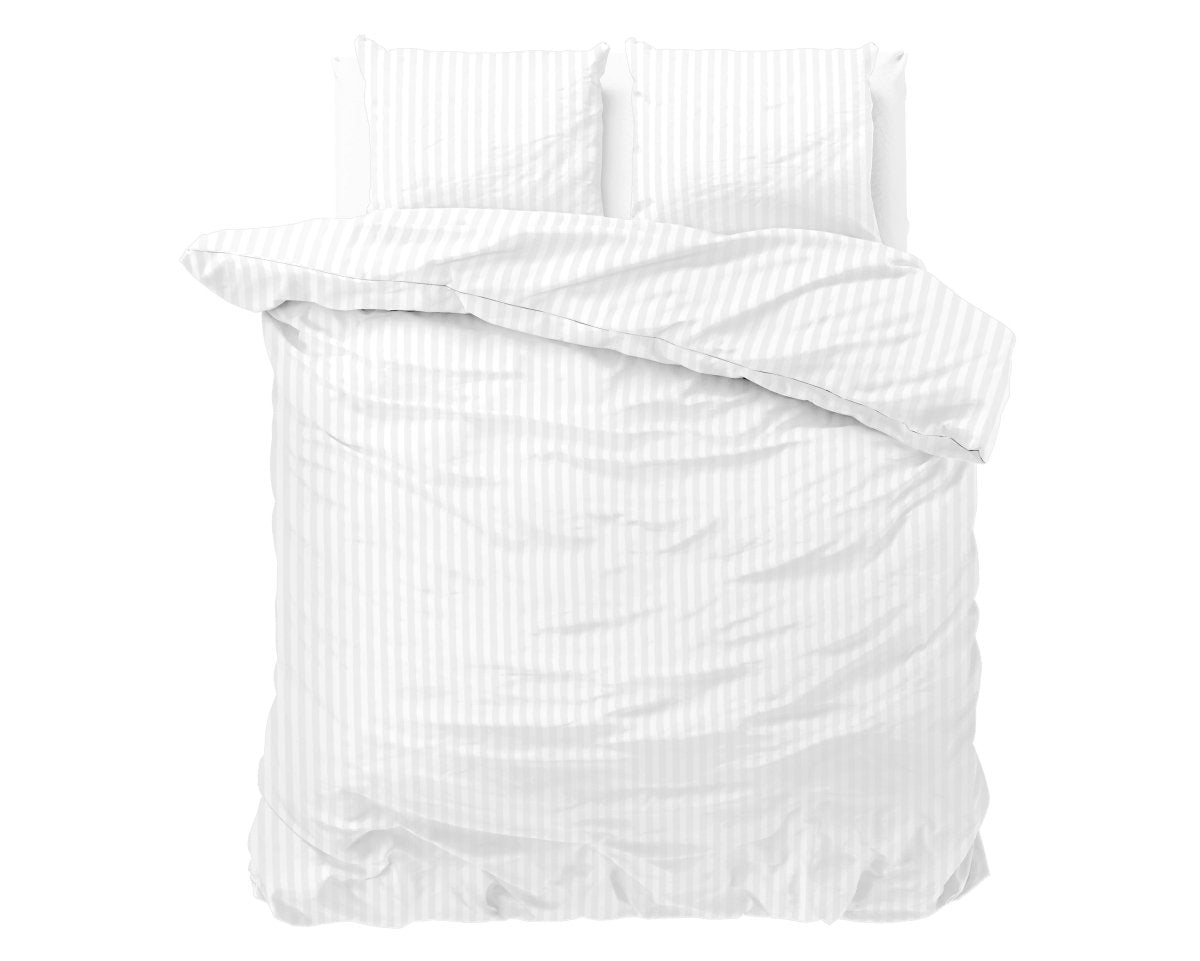 Premium Microfibre Percale Duvet Cover Set Dallas | White | Single - 140cm (W) x 220cm (L) - The Bedding & Blankets Store