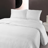 Premium Microfibre Percale Duvet Cover Set Dallas | White | Single - 140cm (W) x 220cm (L) - The Bedding & Blankets Store