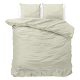 Premium Microfibre Percale Duvet Cover Set Satin Point | Cream | Double - 200cm (W) x 220cm (L) - The Bedding & Blankets Store