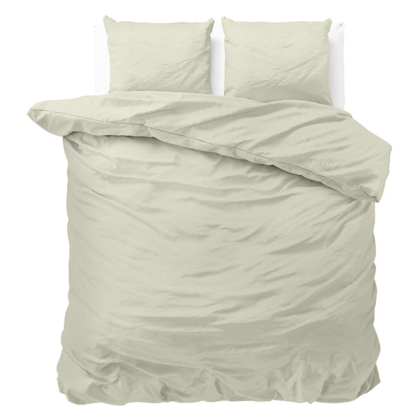 Premium Microfibre Percale Duvet Cover Set Satin Point | Cream | Single - 140cm (W) x 220cm (L) - The Bedding & Blankets Store