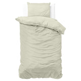 Premium Microfibre Percale Duvet Cover Set Satin Point | Cream | Single - 140cm (W) x 220cm (L) - The Bedding & Blankets Store