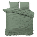 Premium Microfibre Percale Duvet Cover Set Satin Point | Green | Single - 140cm (W) x 220cm (L) - The Bedding & Blankets Store