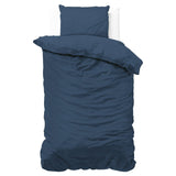 Premium Microfibre Percale Duvet Cover Set Satin Point | Navy | Single - 140cm (W) x 220cm (L) - The Bedding & Blankets Store