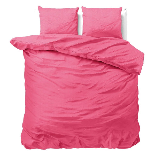 Premium Microfibre Percale Duvet Cover Set Satin Point | Pink | Single - 140cm (W) x 220cm (L) - The Bedding & Blankets Store