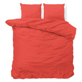 Premium Microfibre Percale Duvet Cover Set Satin Point | Red | Single - 140cm (W) x 220cm (L) - The Bedding & Blankets Store