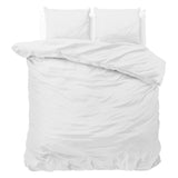 Premium Microfibre Percale Duvet Cover Set Satin Point | White | Double - 200cm (W) x 220cm (L) - The Bedding & Blankets Store