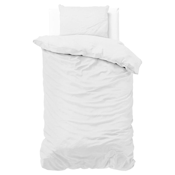Premium Microfibre Percale Duvet Cover Set Satin Point | White | Single - 140cm (W) x 220cm (L) - The Bedding & Blankets Store