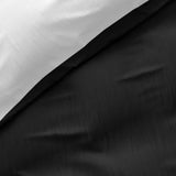 Premium Microfibre Percale Duvet Cover Set Twin Face | White/Black | Single - 140cm (W) x 220cm (L) - The Bedding & Blankets Store